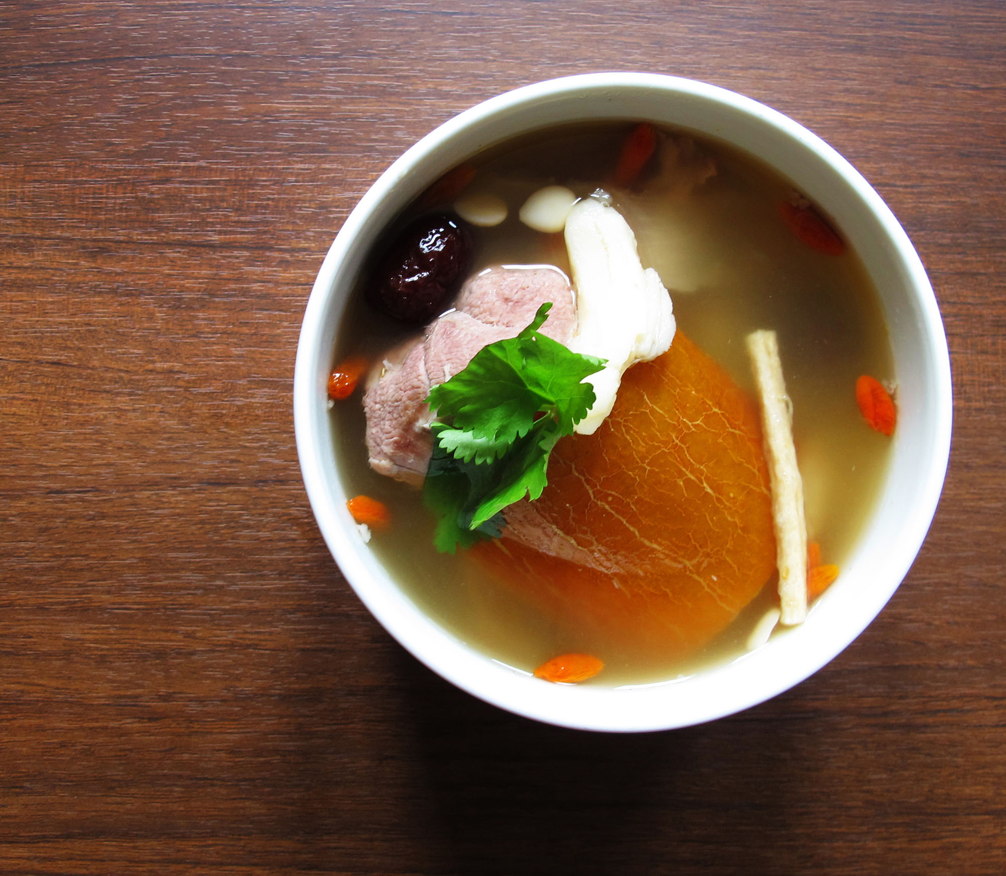 Old Cucumber with Duck Soup