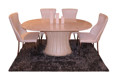Oval Marble Dining Set