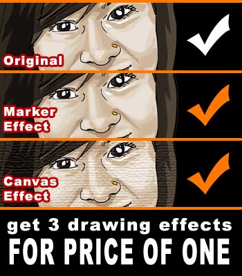 Get 3 drawing effects for price of one